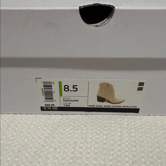 SONOMA Beige Ankle Booties with Block Heel Women’s Size 8.5 - Picture 7 of 7